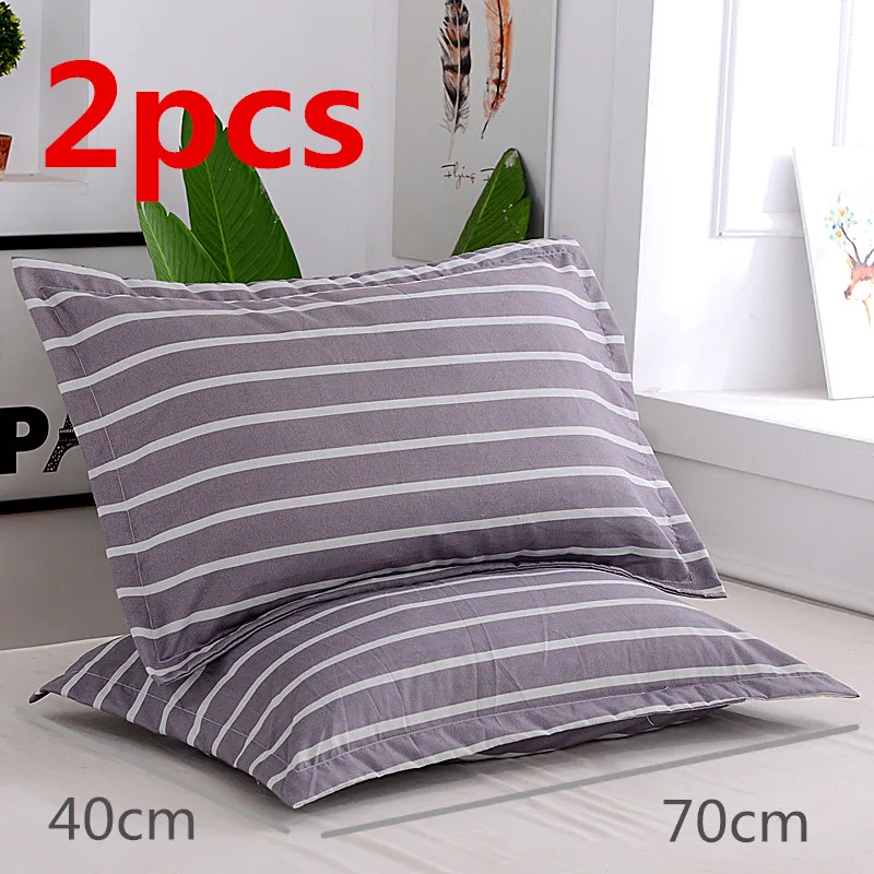 2pcs pillowcase 3/4 шт. King queen Размеры домашний текстиль краткое постельное белье Nordic комплект Для мужчин Для женщин постельное белье черный, белый цвет в полоску набор пододеяльников - Цвет: 2pcs pillowcase