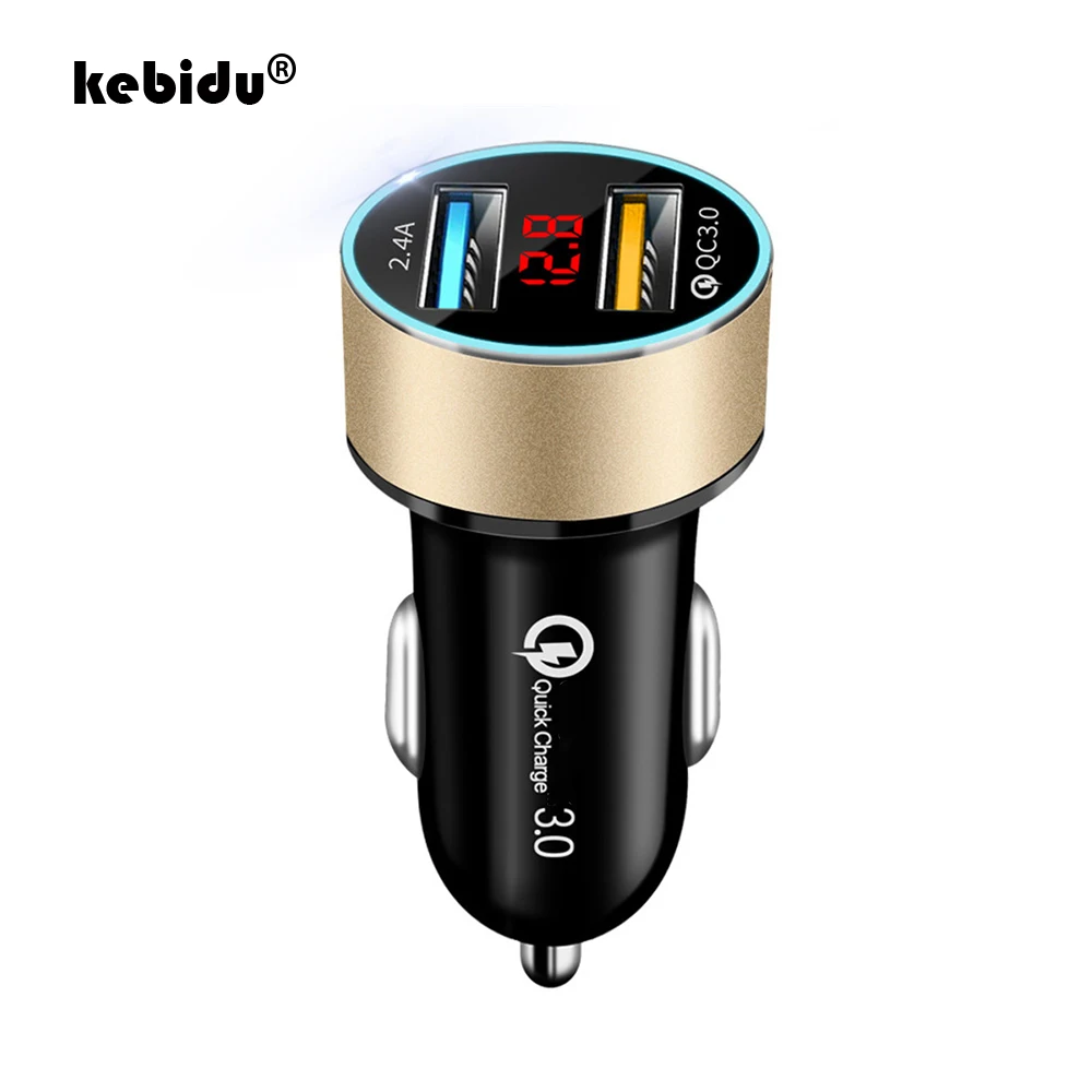 Автомобильное зарядное устройство kebidu с ЖК-дисплеем 12-24 В 2 USB-порта | Мобильные