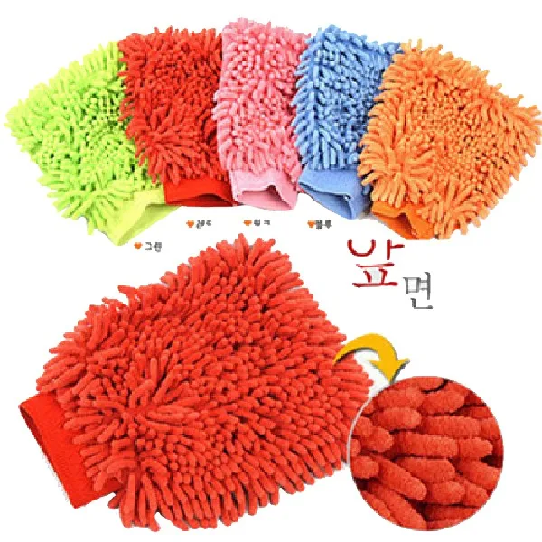 Перчатка для мытья машины Автомойка рукавицы инструменты очистки Коралловая