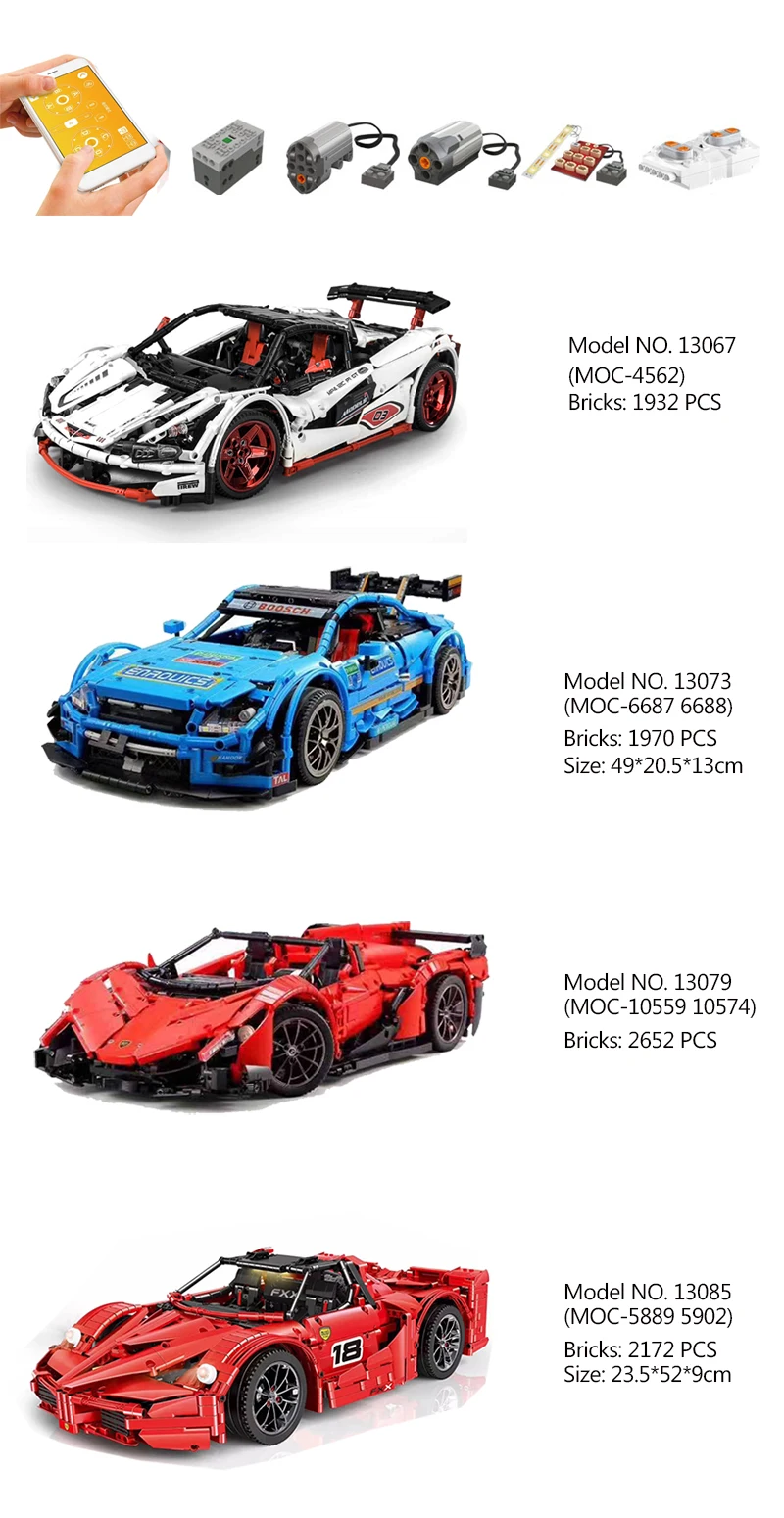 Technic 20102 20086 c61016 20087 23009 13067 13073 гоночный автомобиль конструкторных блоков, Детские кубики 42083 42056 42039 MOC-6687 4562 подарки игрушки