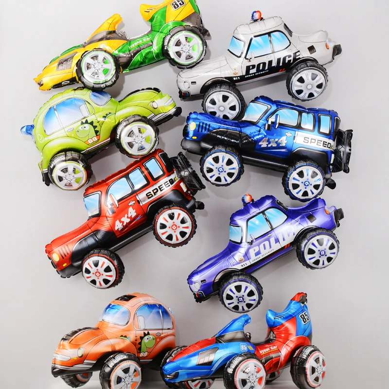 Воздушные шары из гелиевой фольги украшения для дня рождения 3D автомобильные