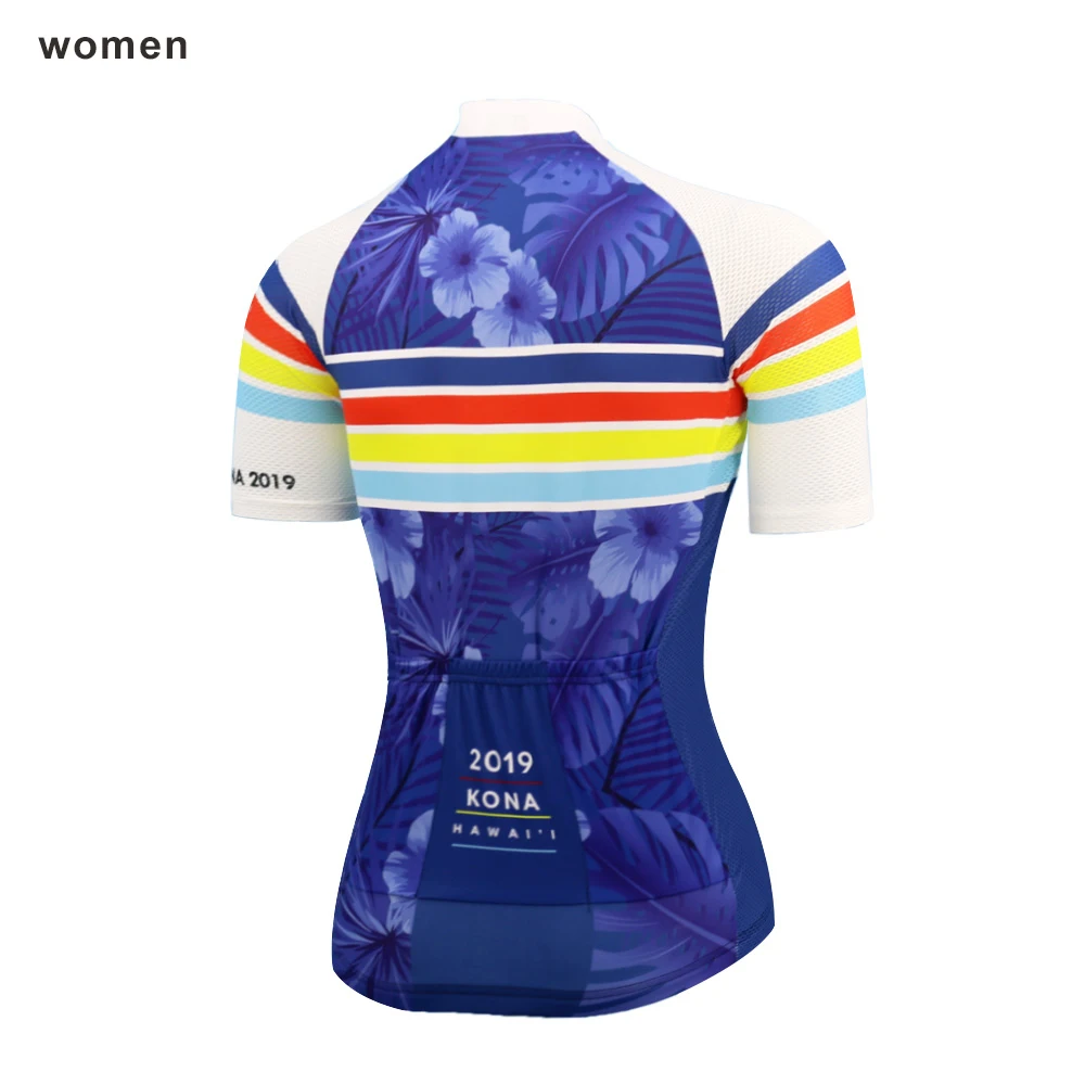 Новинка Женская велосипедная Джерси дышащая летняя одежда для велосипеда синяя