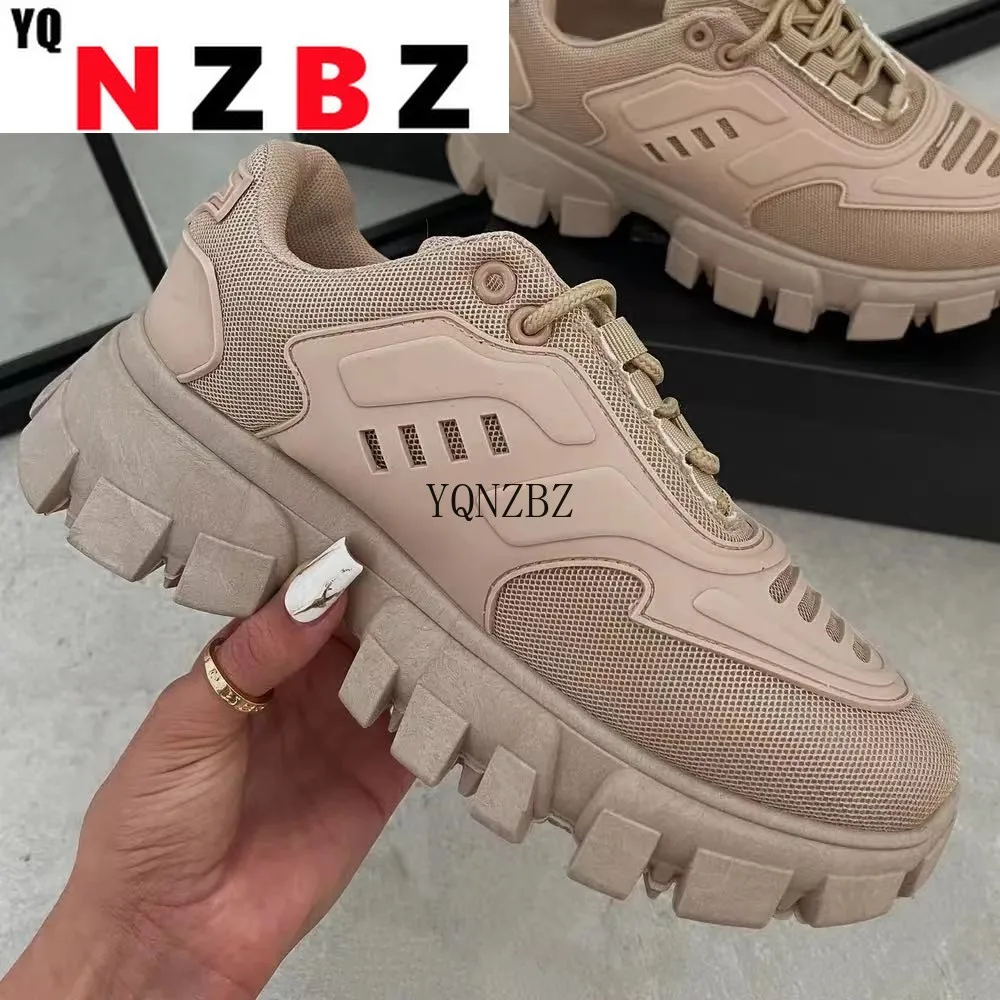 

2021 New Fashion Women Casual Shoes Cozy Thick Bottom Flat Trainers Sport Shoes Lace Up Tenis Feminino Sneakers