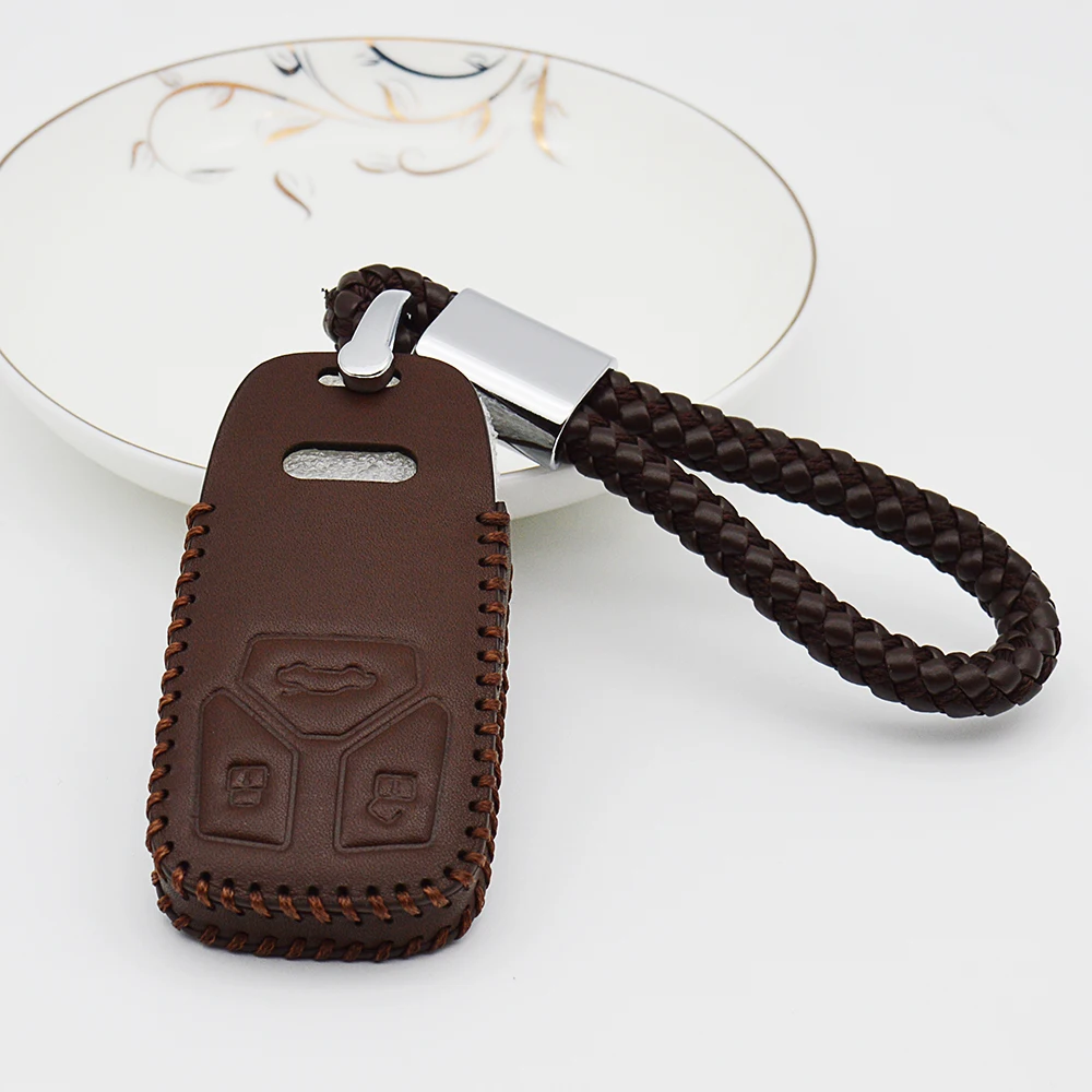 Чехол для автомобильного ключа Audi A4L A4 B9 B8 Q5 Q7 TT TTS 8S 2017 тканый брелок с 3 кнопками