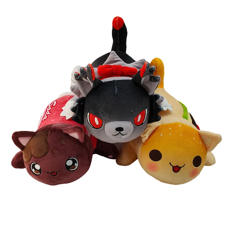 

Плюшевая кукла в виде кошки, милый оборотенок/гамбургер/кока-кола, мягкие куклы, идеальный подарок на день рождения