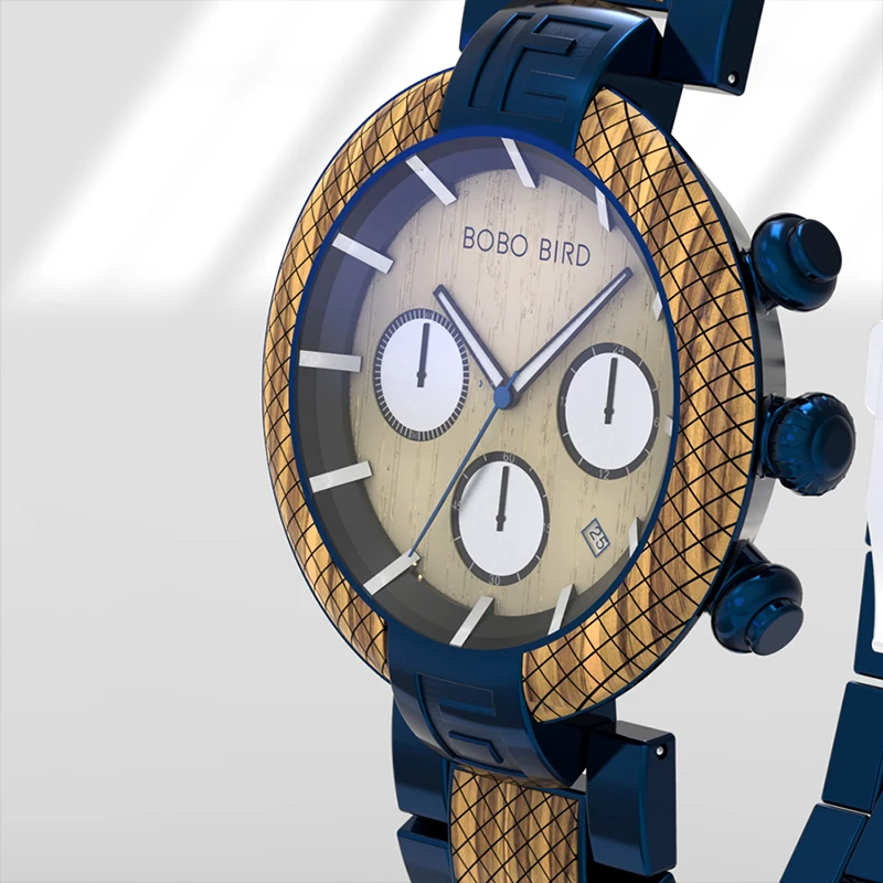 Reloj hombre BOBO BIRD деревянные часы мужские секундомер ручной работы кварцевые