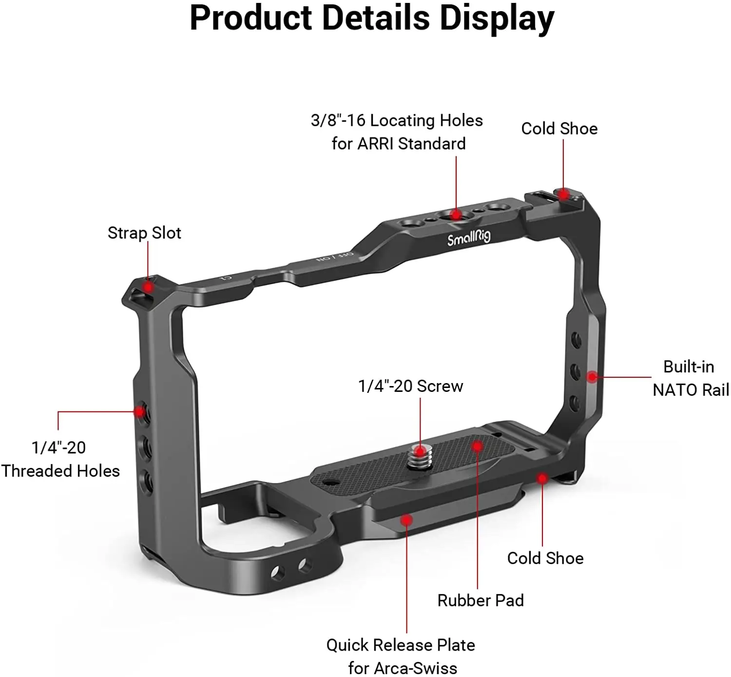 SmallRig Sony ZV-E10 Camera Cage with Silicone handle and Leather case Bottom plate Kit for Sony ZV-E10 3531