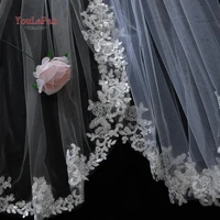 youlapan v47 wedding veil long with comb veil with sequins embroidered veil veil for girls veiled womens dress bridal veil