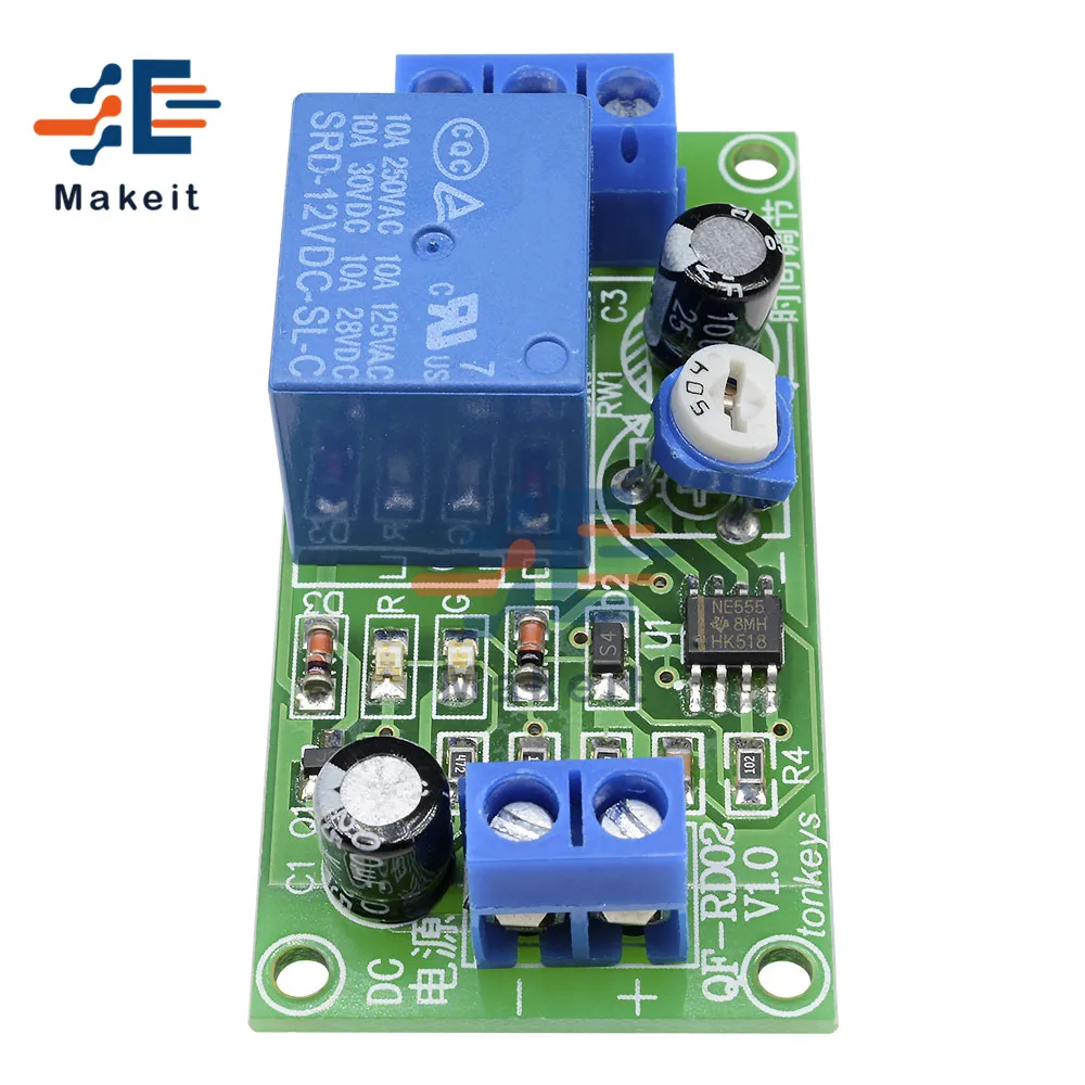 DC 12V реле задержки таймера модуль регулируемый таймер управления временем