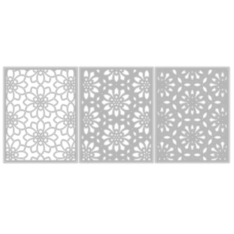 

2020 New Rectangle Layered Metal Cutting Dies For DIY Cut Paper Making Lotus Pattern Background Card Album Scrapbooking NO Stamp