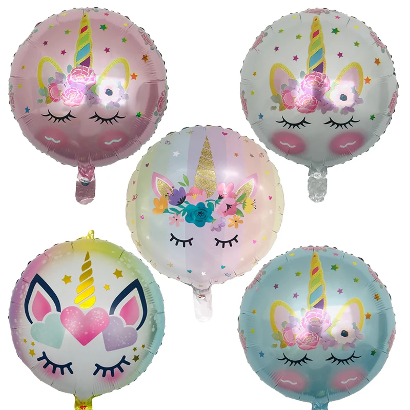 1 шт. 18 дюймов Единорог воздушный шар в виде цветка розовый цвет вечерние