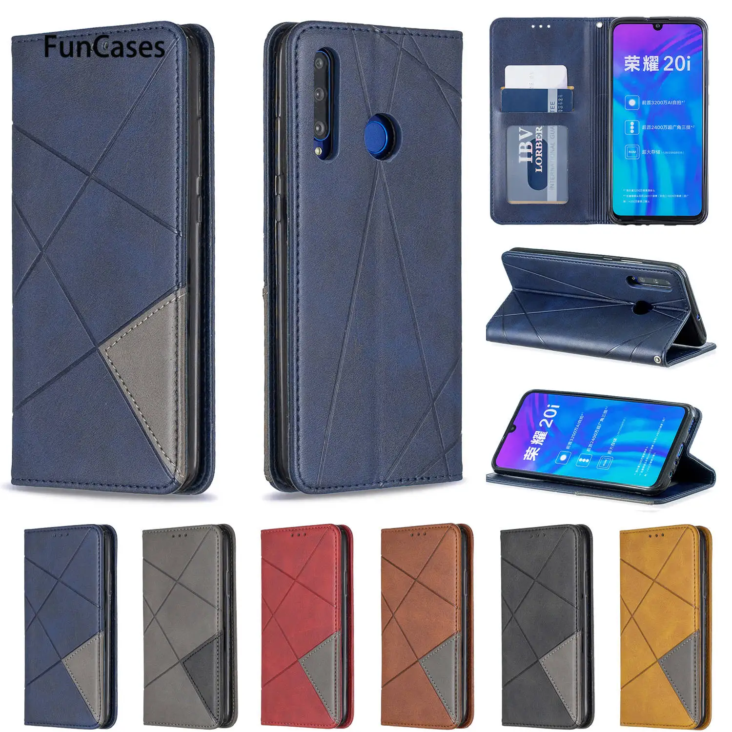 Прозрачные чехлы P Smart Plus 2019 cellular Flip Cover Hoesje СПС huawei carcaso Enjoy 9S Honor 10i 20i 20 Lite бумажник