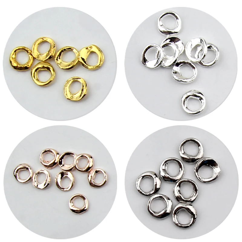 

20Pcs 3D Glitter Rhinestone Cover Gold Silver Hollow Design Nail Art Four Color Strass Decorative Alloy Nail Supplies