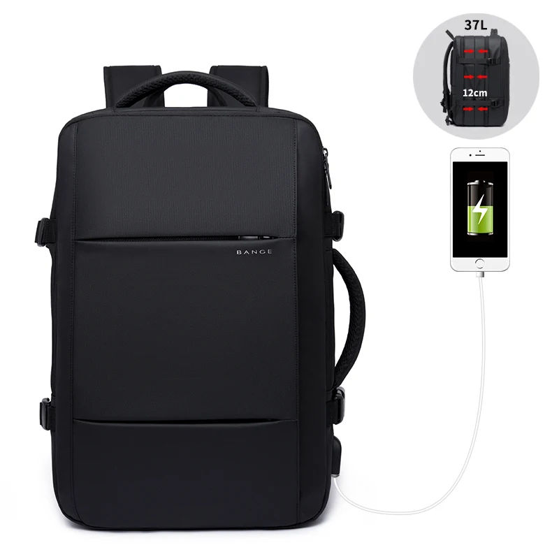 Fashion Large Capacity Men Backpack USB Charging 15.6 inch Laptop Backpacks Travel FAA Flight Approved Bag