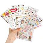 Мультяшный кролик в разных стилях, наклейка для дневника из ПВХ, стикеры для канцелярских принадлежностей, Детские Классические игрушки