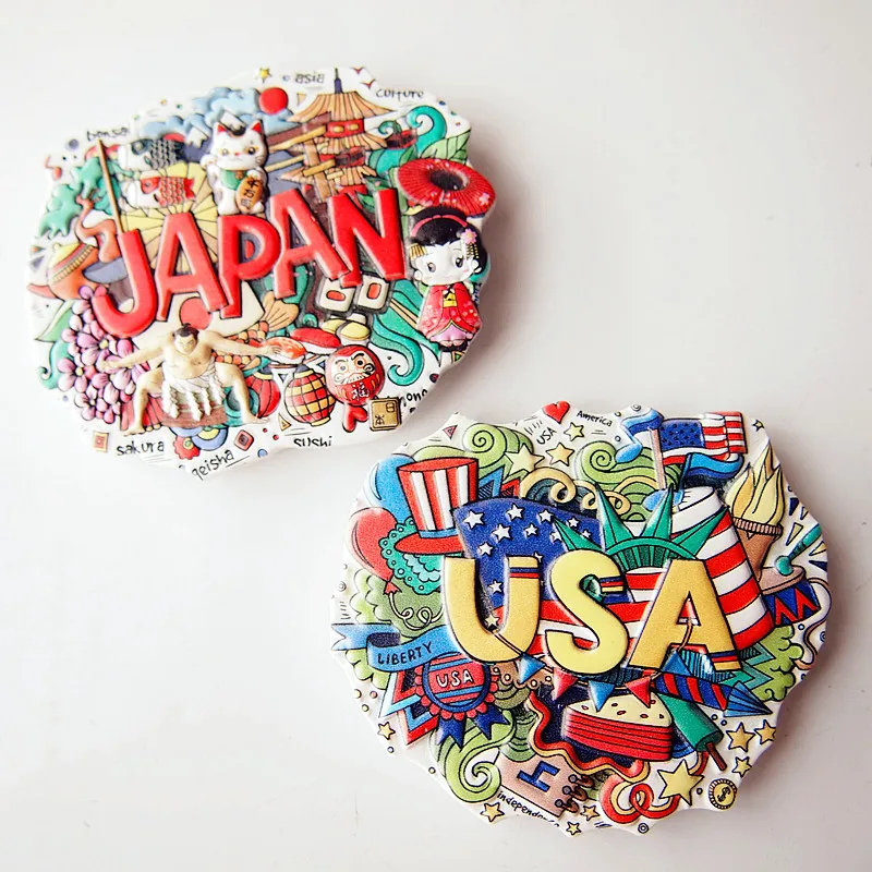 Стикеры для холодильника Соединенные Штаты Япония путешествия США сувениры