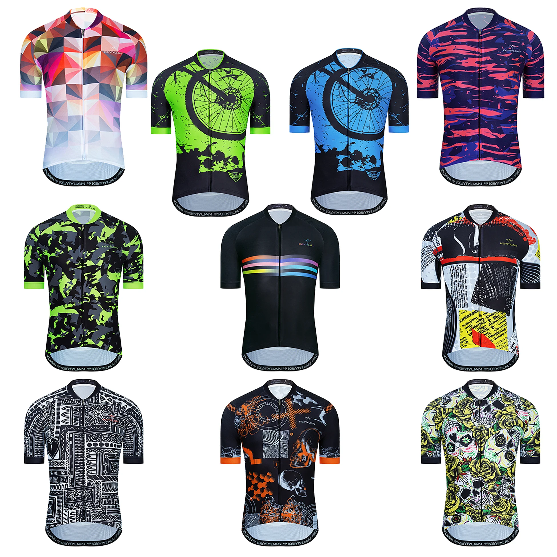 

KEYIYUAN Mens Cycling Jersey Short Sleeve Jersey Shirt Road New Cycling Sports Team Top MTB Bisiklet Forması Moletom Maillots