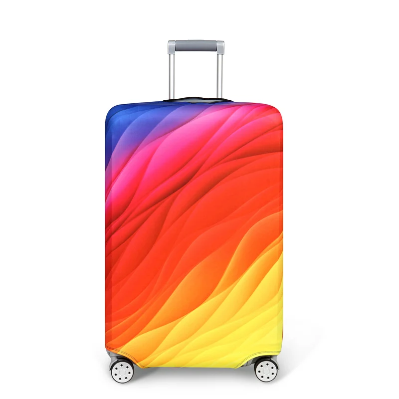 Suitcase Cover E Путешествие вокруг слова багаж защитные чехлы протектор Толстый эластичный костюм чехол для 1"-32" багаж дорожная сумка чехол 262 - Цвет: Suitcase Cover E