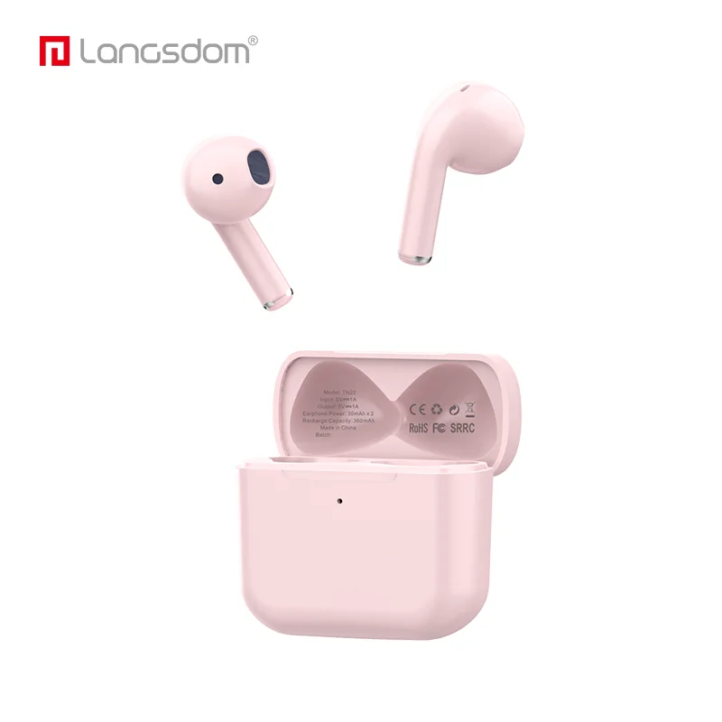 

Langsdom TN22 Wireless Headphones TWS Earphone Mini Headset Bluetooth-compatible 5.1 With Mic For Xiaomi iPhone Smart Phone