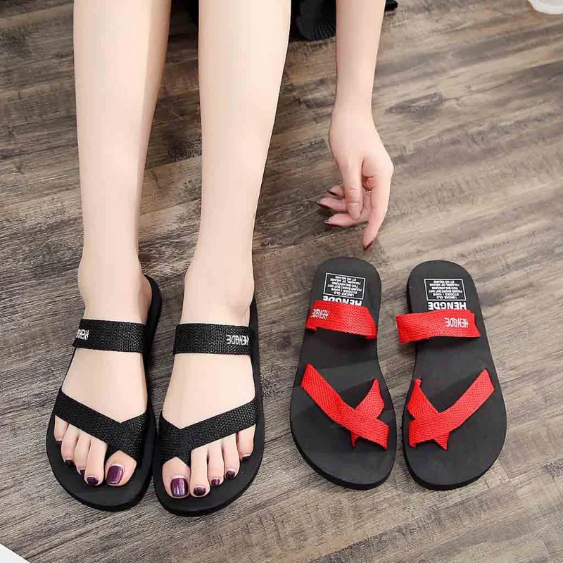 

Summer Women Flops Non-Slip Flip Sandals Flat Beach Slippers Shoes Chaussure Travel Flip-flops Flat-bottom Zapatos De Mujer
