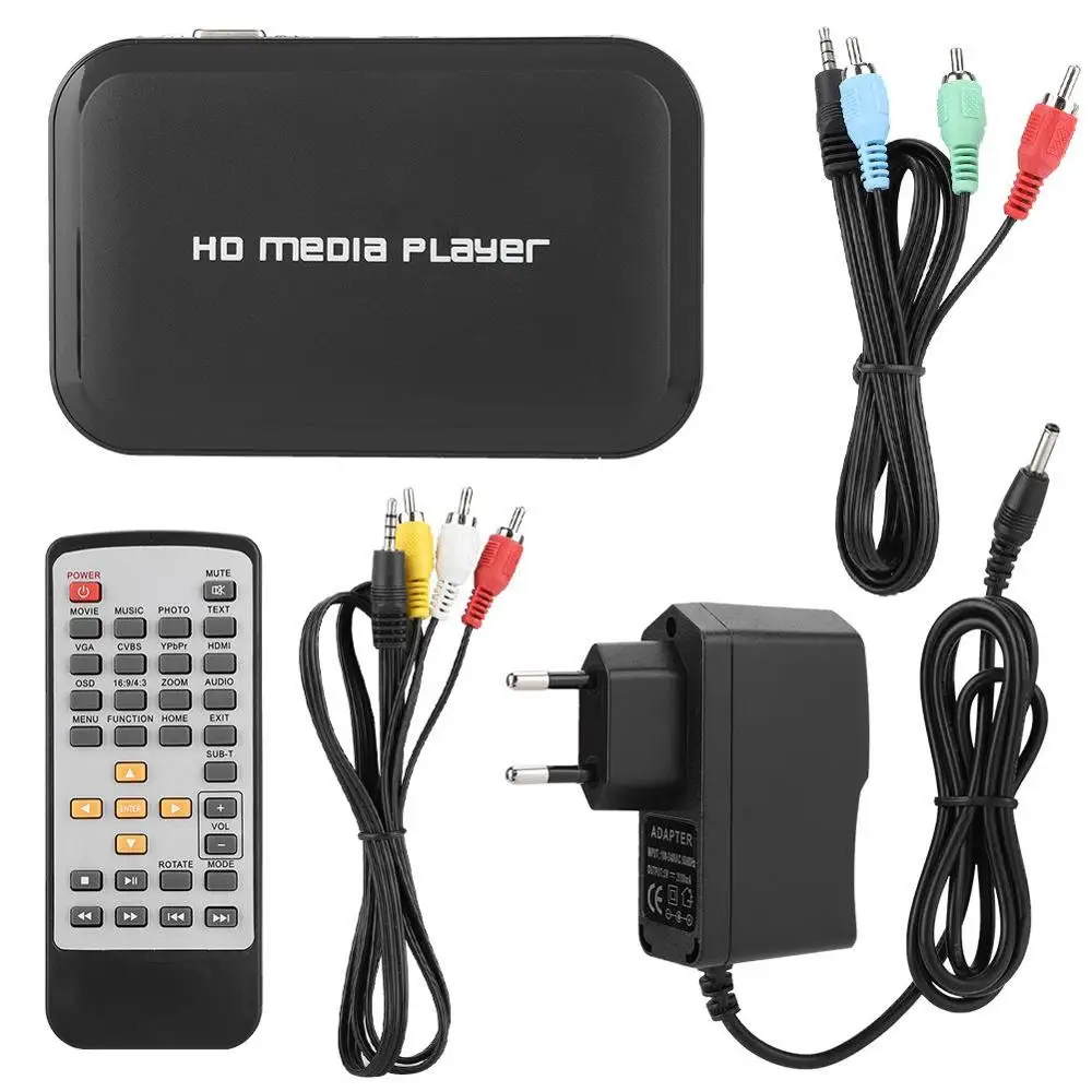 EU 1080P мультимедийный плеер Full HD медиаплеер AV VGA HDMI интерфейсы для выставочных залов, отелей, рекламных компаний и т. Д - Цвет: EU