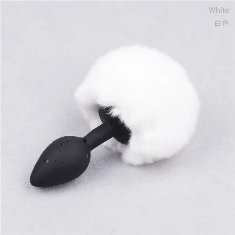 Erotic Sexy Silicone Butt Plug Rabbit Tail Small Size Anal Dildo Colorful Bunny Girl Foreplay Adult Sex Toys for Woman | Красота и