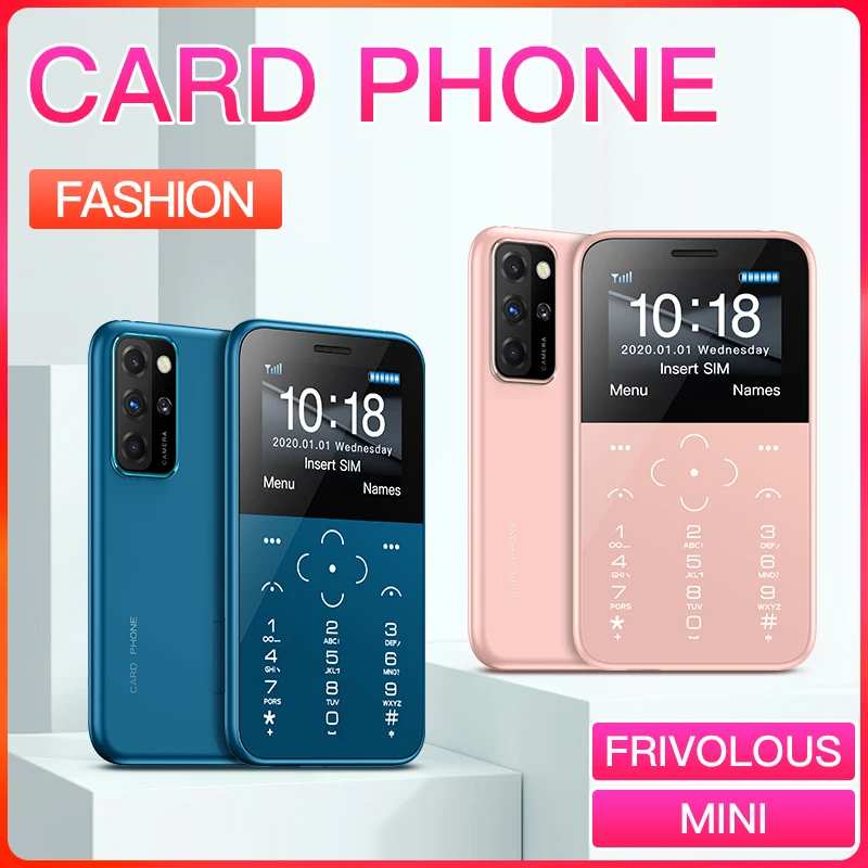 

Original New SOYES S10P Mini Card Phone 2G GSM 400mAh 1.54'' MTK6261M Cellphone Ultra-Thin Fashion Children Small Siz Phones