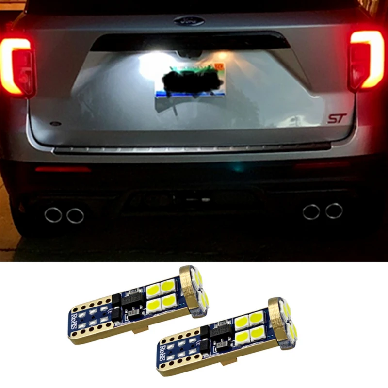 2 шт. светодиодные энергосберегающие аксессуары для подсветки номерного знака Ford