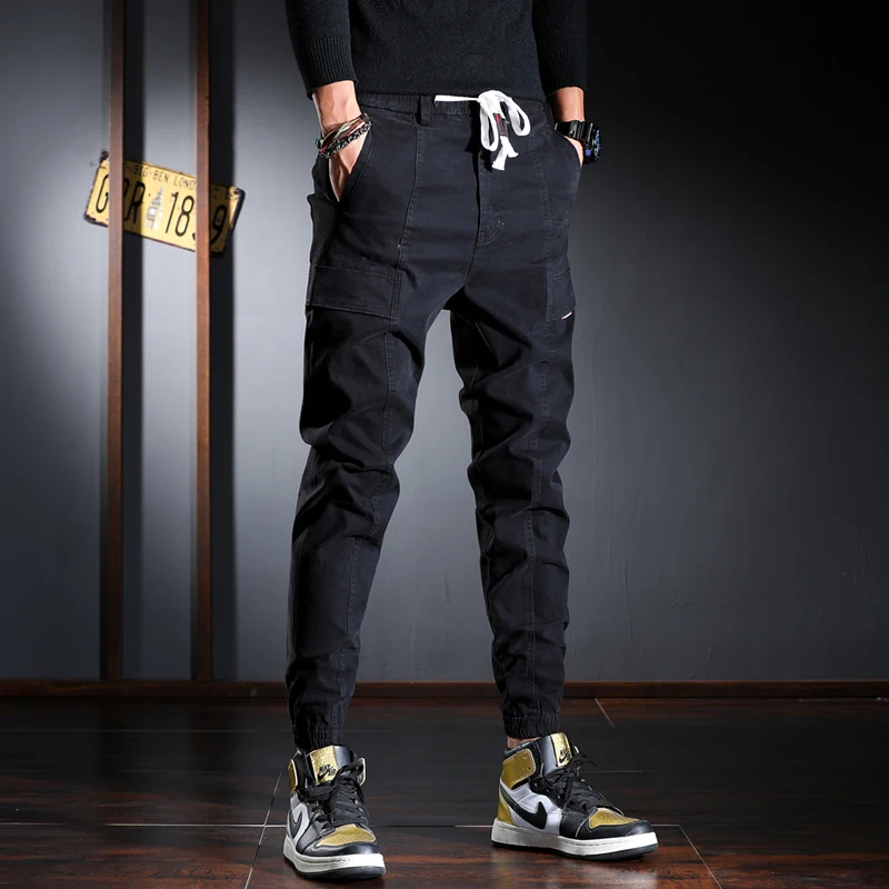 

Fashion Streetwear Men Jeans High Quality Loose Fit Casual Cargo Pants Japanese Style Vintage Designer Hip Hop Joggers Trousers