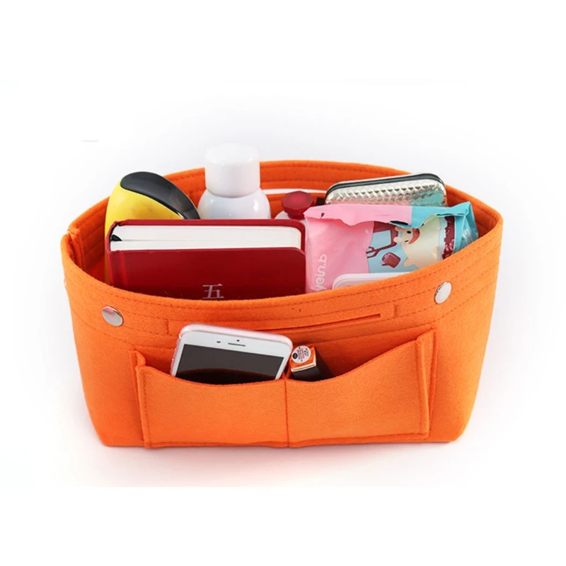 

Handbag Organizer Bag Purse Insert Bag Felt Multi Pocket Liner Tote X5XA