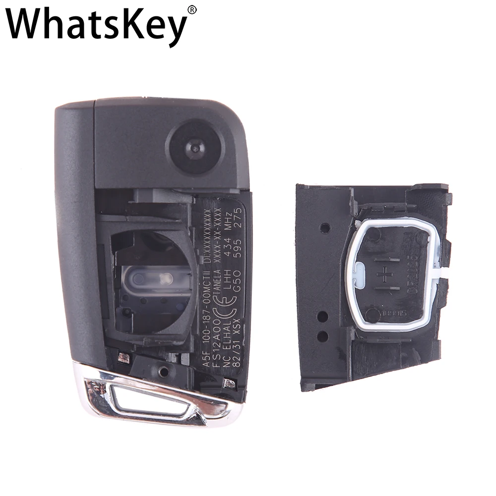 Откидной ключ WhatsKey для Volkswagen корпус Golf 7 MK7 Seat Skoda Octavia A7 Leon Passat дистанционное