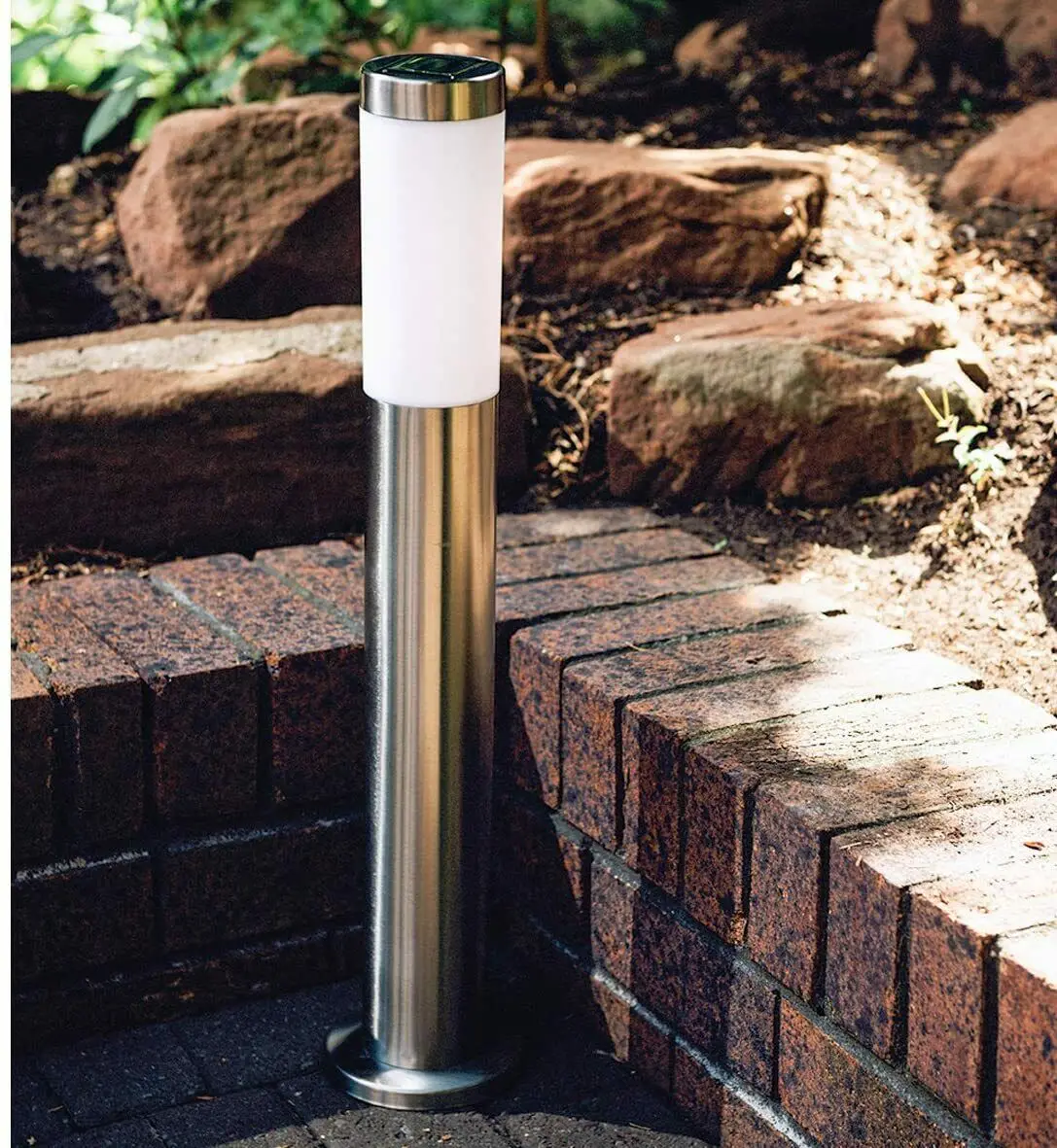 

Solar Lamp Post Bollard Solar LED Path Lights Outdoor Garden Waterproof Lights