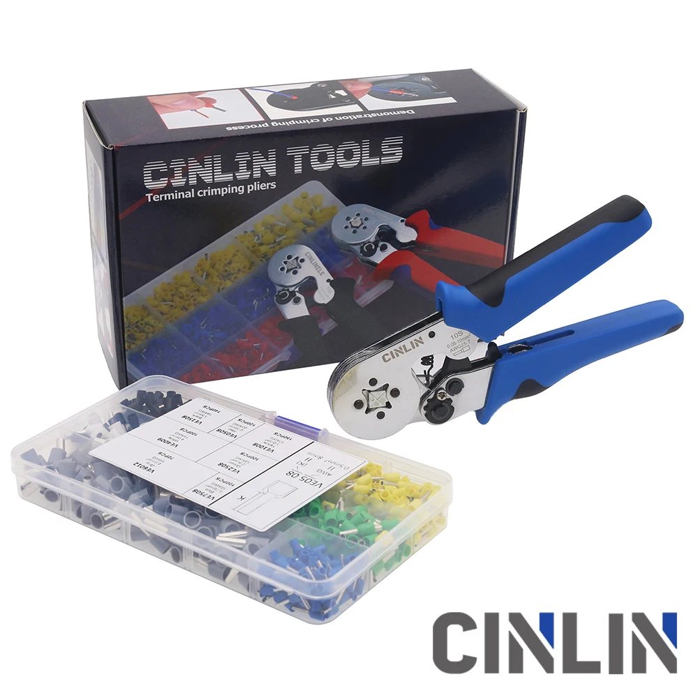 

Crimping Pliers&Terminals Set Min Crimp Range 0.08mm Exquisite Packaging Tube Bootlace VE&TE Hand Tools Electrician Crimper