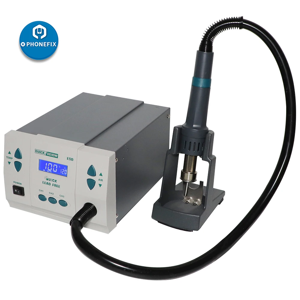 QUICK 861DW наладочная станция горячего воздуха 220/110 В бессвинцовая паяльная с