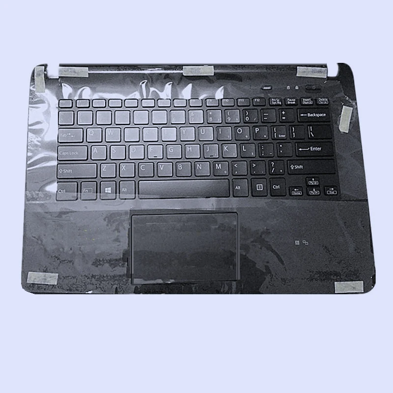 

Новая Оригинальная Черная Подставка для рук для ноутбука, верхний чехол, панель клавиатуры с английской версией клавиатуры для Sony SVF142 серии...