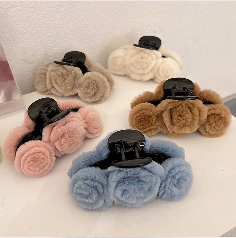 

Корейский классический зажим для волос, большой зажим для акулы, цветы, простой геометрический захват, краб для волос для женщин, для макияж...