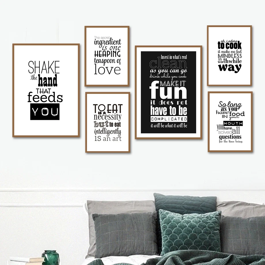 

Black White Quote Minimalist Wall Art Canvas Painting Nordic Posters And Prints Wall Pictures For Living Room Decor