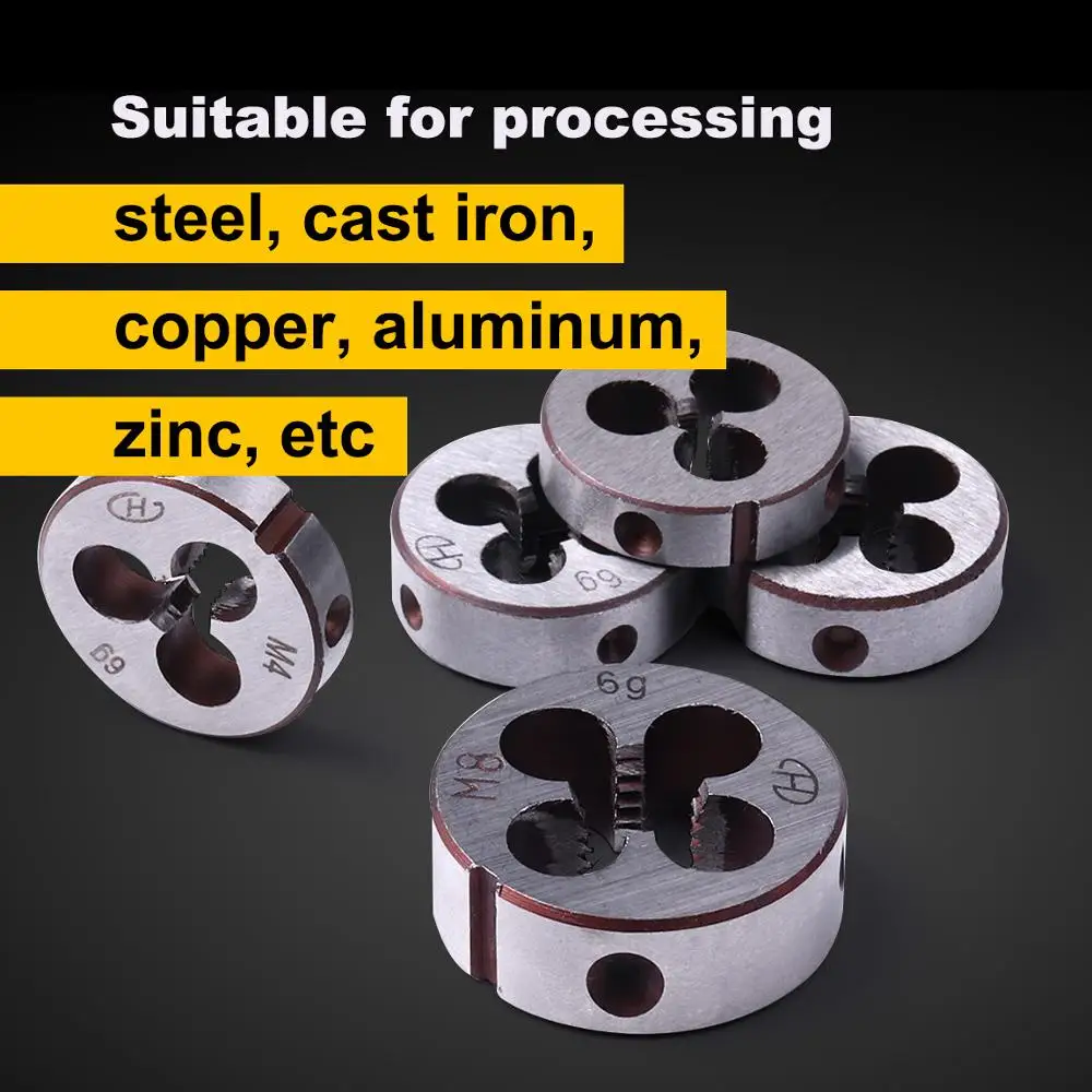 5 шт. высококачественные мини-метрические резьбовые штампы для резьбы из