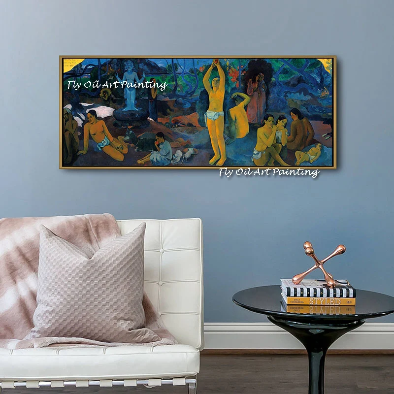 

100% Hand Painted Paul Gauguin Oil Painting Modern Simple Color Abstract Wall Art Canvas Living Room Decor Large Size Artwork