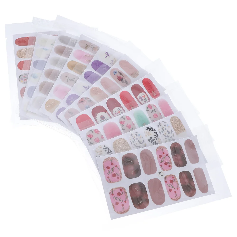 

1 Set Nail Full Cover Stickers Fingernail Wraps Manicure Art Nail Stickers