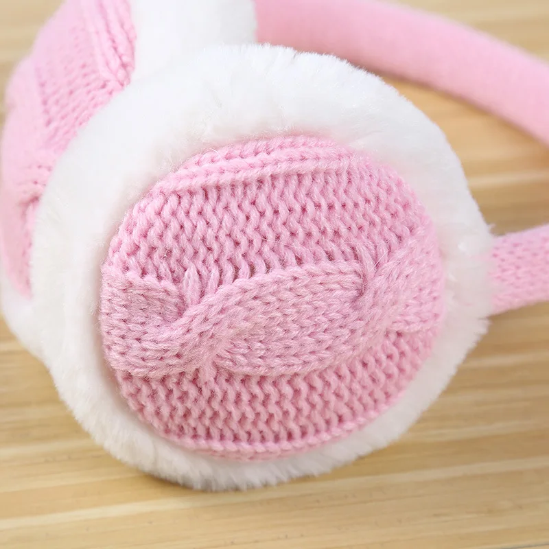 Новинка женские зимние вязаные крючком наушники плюшевые мягкие винтажные