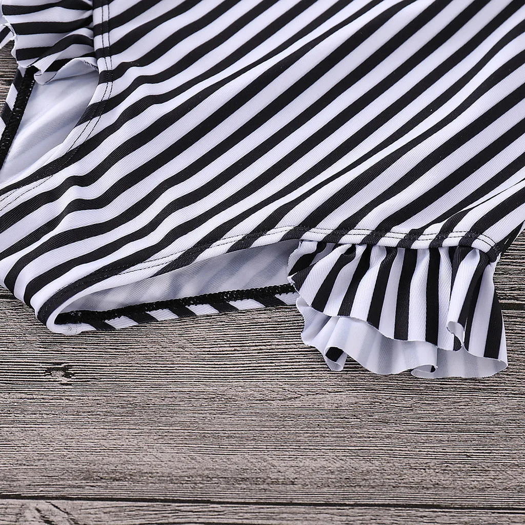 

Baby Child Bikini Mother Daughter Striped Swimwear Family Matching Bikini Outfits Bathing Suit Swimsuits