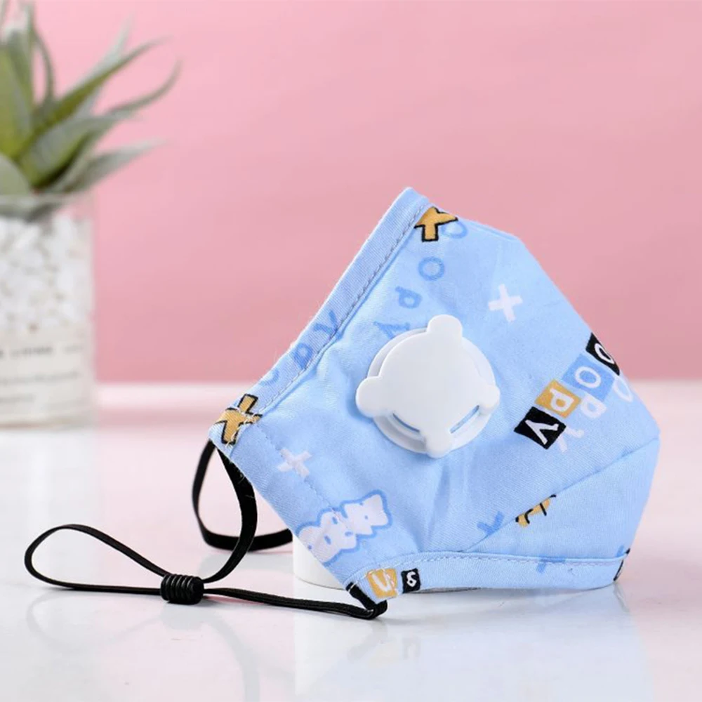 Маска-респиратор детская хлопковая многоразовая PM2.5 с фильтром