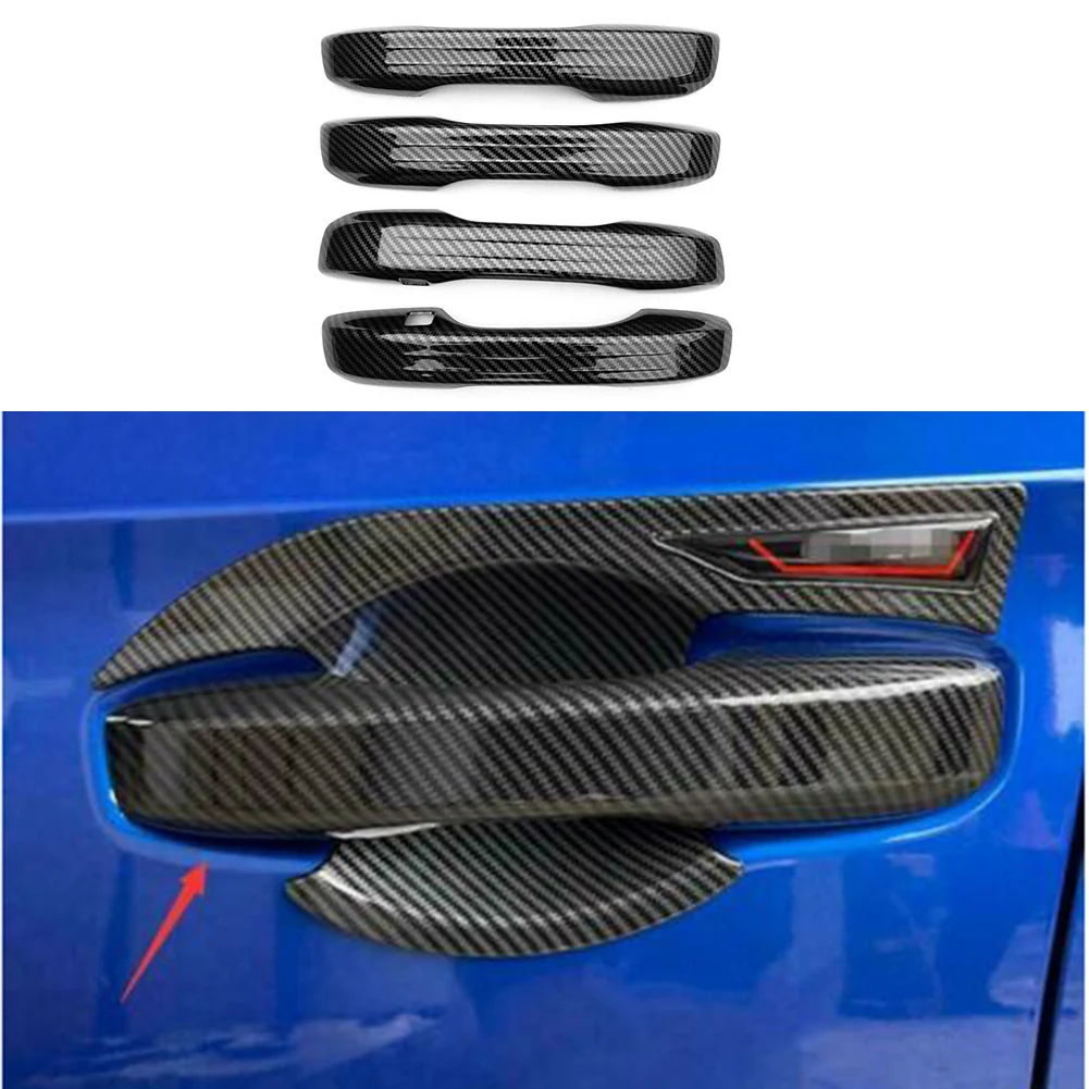 

[4 Pieces] For 22 Models Of Honda 11th Generation Civic Carbon Fiber Handle Stickers And Car Door Anti-scratch Stickers