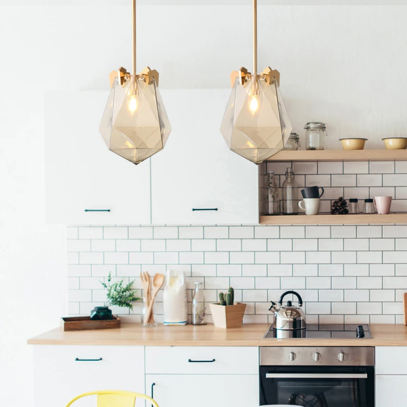 

Modern Glass Ball Pendant Lights For Dining Room Indoor Home Kitchen Fixtures Hanging Lamp Bar Restaurant Decor Luminaire Luster