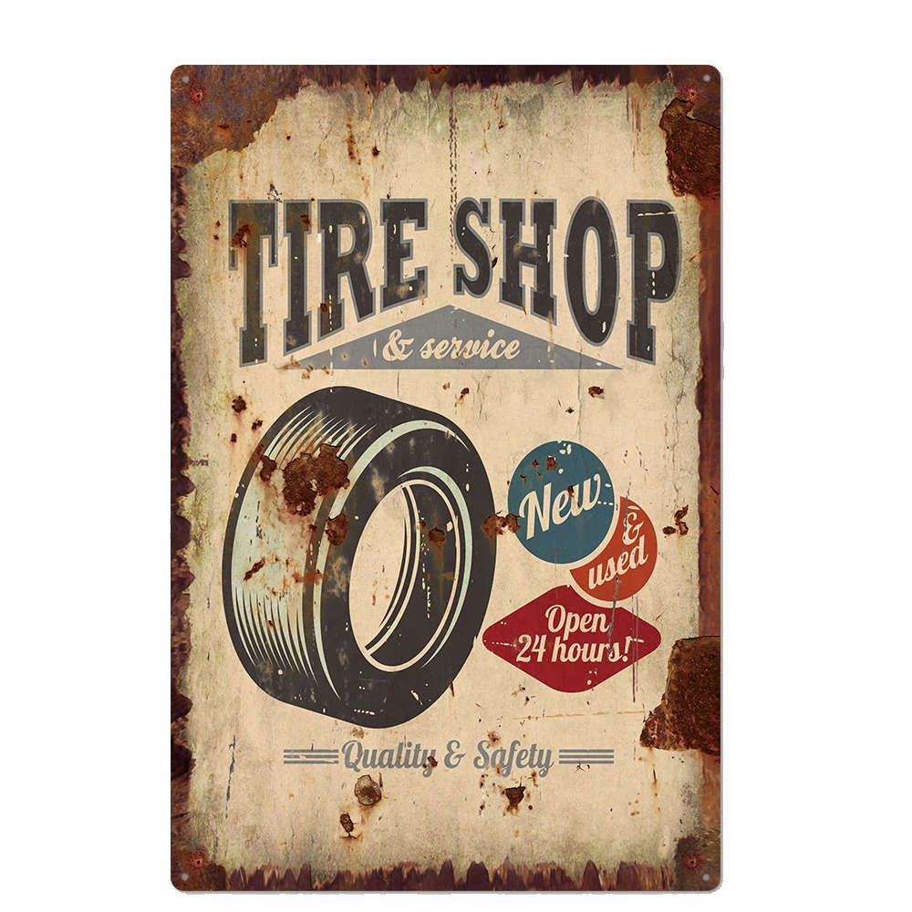 garage poster plaques service Tin Plate Sign plate repair wall mechanic man cave Decoration Metal Art tire shop Poster | Дом и сад