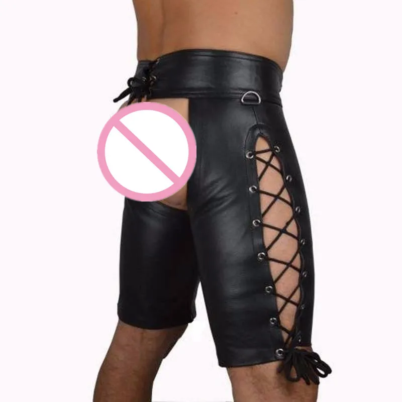 Трусы мужские из латекса сексуальное эротическое нижнее белье короткие