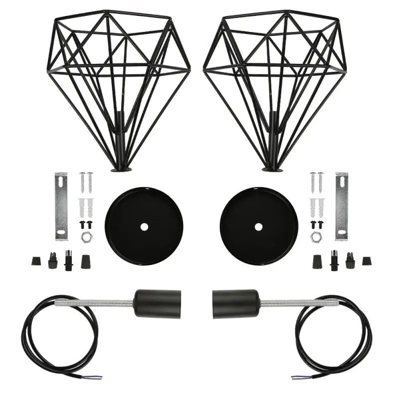 

2021 Modern Metal diamond Chandelier hanging lamp E27 Lighting Pendant Lamp For Living Room Dining Room Home Decoration