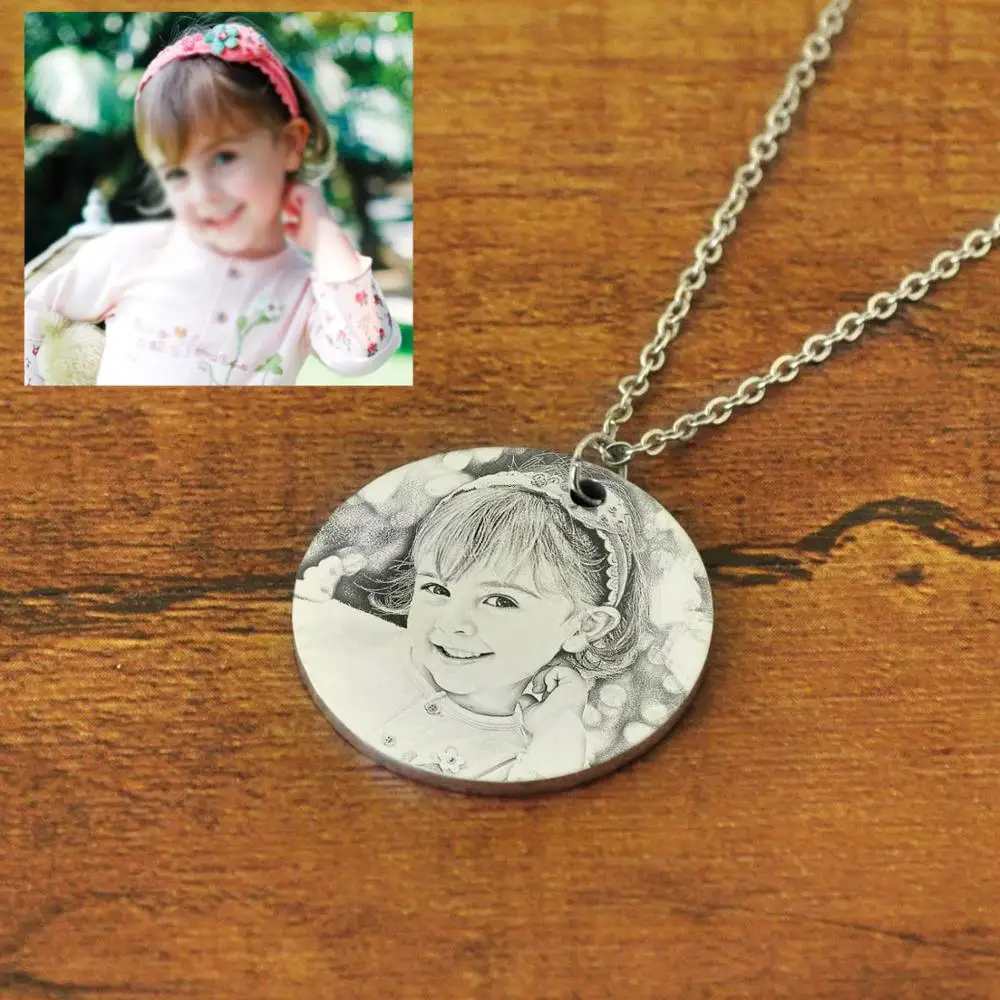 На заказ ожерелье с фото подарок для матери бабушка портрет женское кулон