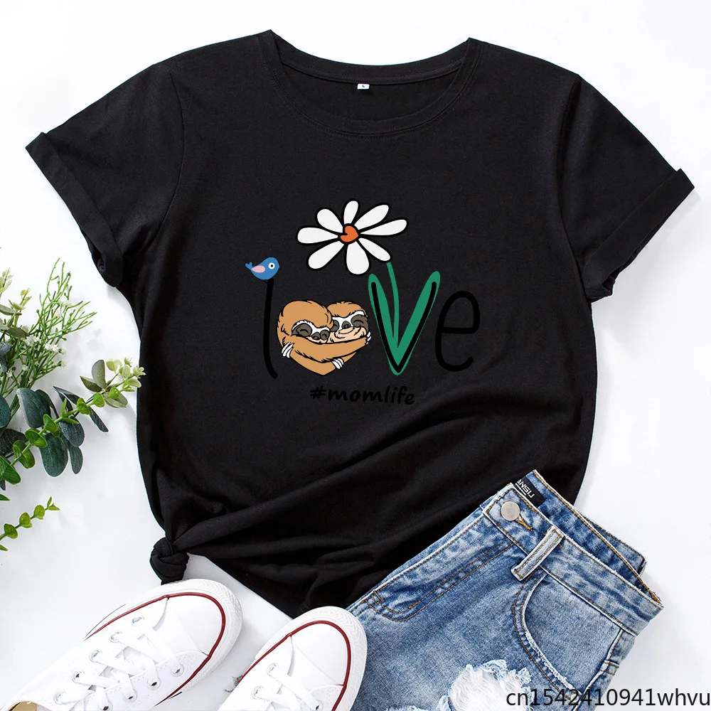 

Four Daisies Print T-shirts Women Summer Graphic Aesthetic Fashion Harajuku Tops